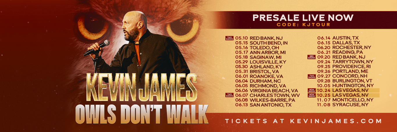 Kevin James Presale Live Banner